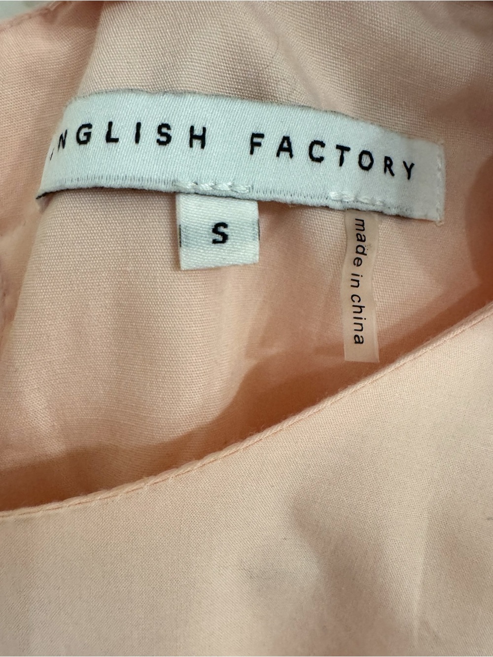 Puff Sleeve Babydoll Dress in Pale Peach - Picture 4 of 9